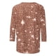thumbnail image 4 of Tejiojio Women's Sequin Top Round Neck 3/4 Sleeves Sparkly Casual Party Blouse S-2XL, 4 of 5