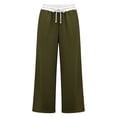 thumbnail image 7 of Dagugfen Sweatpants for Women Drawstring Straight Leg Elastic Waist Loose Fitted Breathable Casual Pants with Pockets(S,Army Green), 7 of 7
