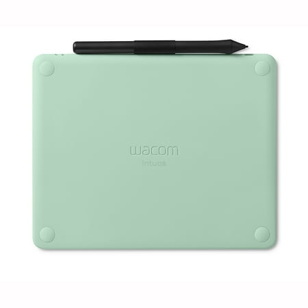 Wacom Intuos Wireless Graphics Drawing Tablet with 3 Bonus Software Included, 7.9" X 6.3", Black with Pistachio Accent, Small (CTL4100WLE0)