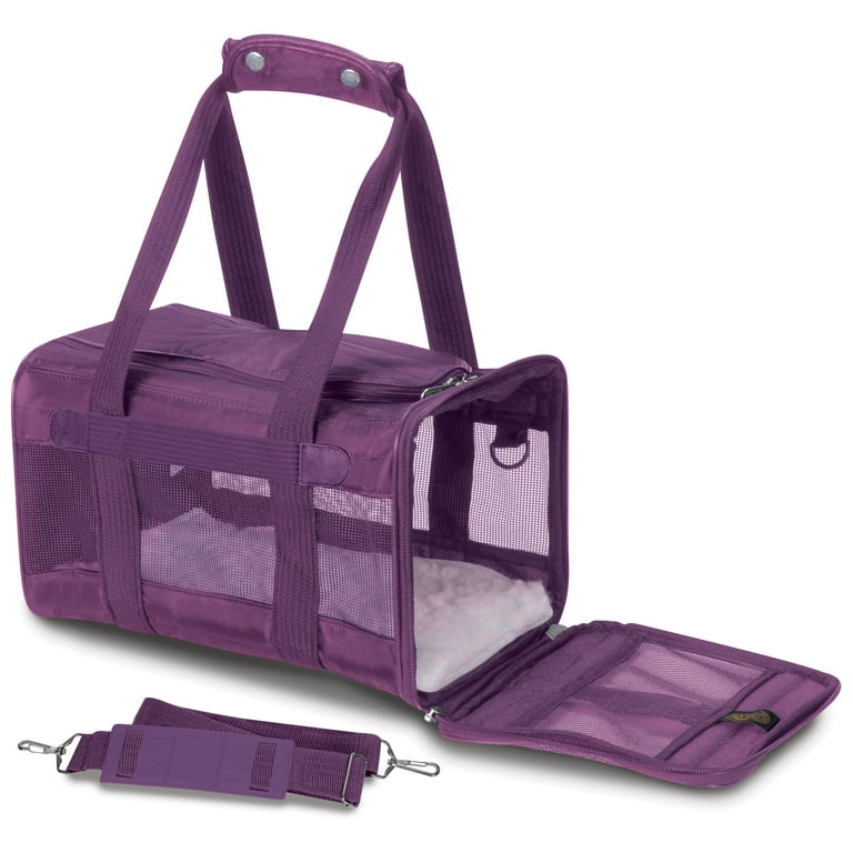 Sherpa original delux パープル ペットソフトキャリーバッグ Sherpa Original Deluxe Airline Approved Pet Carrier, Purple