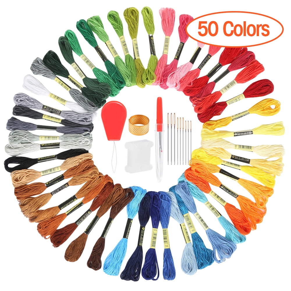 Rainbow Color Embroidery Floss Cross Stitch Threads Friendship