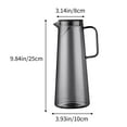thumbnail image 3 of High Borosilicate Glass Pitcher - 1.5L Large Capacity Cold Kettles for Lemonade, Iced Tea & Infused Drinks | Dishwasher Safe, Lead-Free | Coffee & Gray Colors | 25x10x8cm (9.84x3.94x3.15in), 3 of 6
