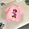 thumbnail image 3 of Linda camiseta de algodón de verano para niños de Minnie, linda camiseta de cuello redondo informal de moda para niños y niñas con dibujos animados de Disney, ropa para niños, 3 of 5