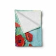 thumbnail image 2 of Impressionist Soft Flannel Fleece Throw Blanket, Floral Painting Colorful Bouquet of Poppy Flowers in Vase, Cozy Plush for Indoor and Outdoor Use, 50" x 70", Multicolor, by Ambesonne, 2 of 6