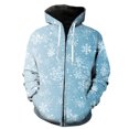 thumbnail image 1 of Winter Snowflake Pattern Men's Zipper Hoodie Funny 3D Print Oversized Casual Unisex Long Sleeve Hip Hop Sweatshirts Spring Cool, 1 of 5