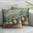 thumbnail image 3 of Nawypu  Christmas Pillow Covers  Polar Bear Snowman Penguin Throw Pillow Covers Xmas Winter Pillowcase Home Decor Living Room House Decorative Cushion Case for Sofa Couch, 3 of 5