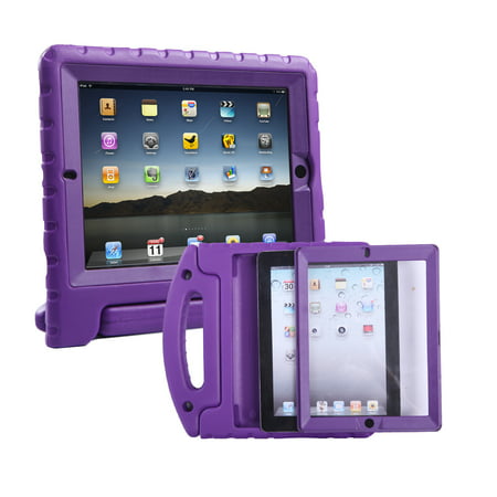 HDE iPad 2 3 4 Bumper Case for Kids Shockproof Hard Cover Handle Stand with Built in Screen Protector for Apple iPad 2nd 3rd 4th Generation (Best Word For Ipad)