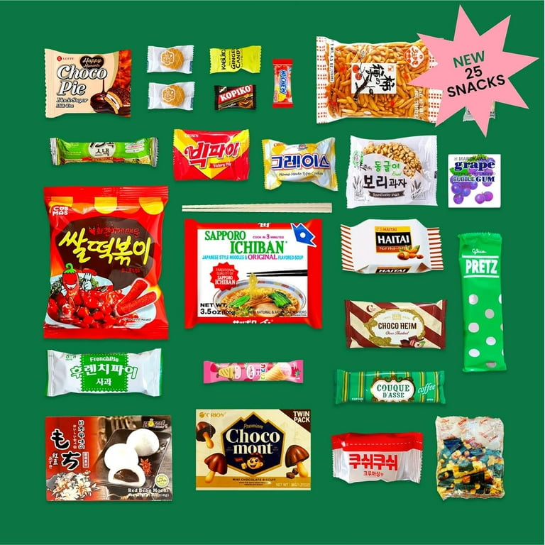Asian Snack Box Hamper - Includes Japanese, Korean, Chinese Snacks and more