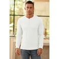 thumbnail image 2 of Iceglad Men's Henley Sweatshirt Long Sleeve Button Sweatshirt Fashion Casual Pullover Shirt, 2 of 8