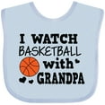 thumbnail image 3 of Inktastic I Watch Basketball with Grandpa Boys Baby Bib, 3 of 4