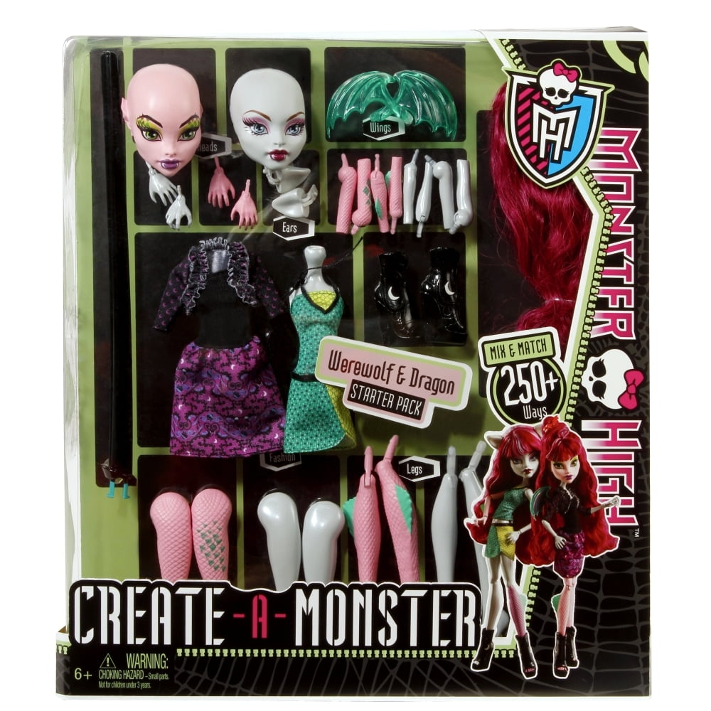 Groet Kloppen elke keer Mattel Monster High Create-A-Monster Doll: Werewolf & Dragon Starter Set -  Walmart.com