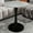 Black#94, variant on Dining Tables Marble-Top Round Side Table with Tapered Pedestal Base, Ideal for Living Room, Modern Minimalist Design,Modern Dining Tables