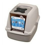 Catit Hooded Cat Litter Pan - Warm Gray