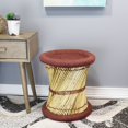 thumbnail image 4 of Natural Geo Moray Accent Stool (Set of 2) - Handwoven Rusty Red, 4 of 5