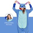 thumbnail image 2 of Disfraz de mono con forma de animal NAITOKE para adultos, Halloween, color azul, 2 of 7