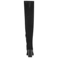 thumbnail image 2 of MARC FISHER Womens Black Stretch Goring Padded Meyana Pointy Toe Block Heel Zip-Up Dress Boots 6 M, 2 of 4