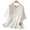 White, variant on Women's Round Neck Keyhole Button Three Quarter Sleeve Loose Fit Casual Blouses for Women Summer Everyday Wear