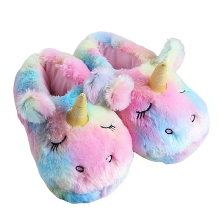 

SHIYAO Women Slippers Unicorn Cute House Slippers Ladies Pink Winter Girls Slippers(H02)