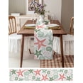 thumbnail image 6 of Hokiten Table Runners 72 Inches Long Dress Scarves, Red Sage Green Starfish Coastal Farmhouse Kitchen/Dining Table Runner, Coffee Tablerunners, Beach Nautical Coral Sea 18x72 Inch, 6 of 7