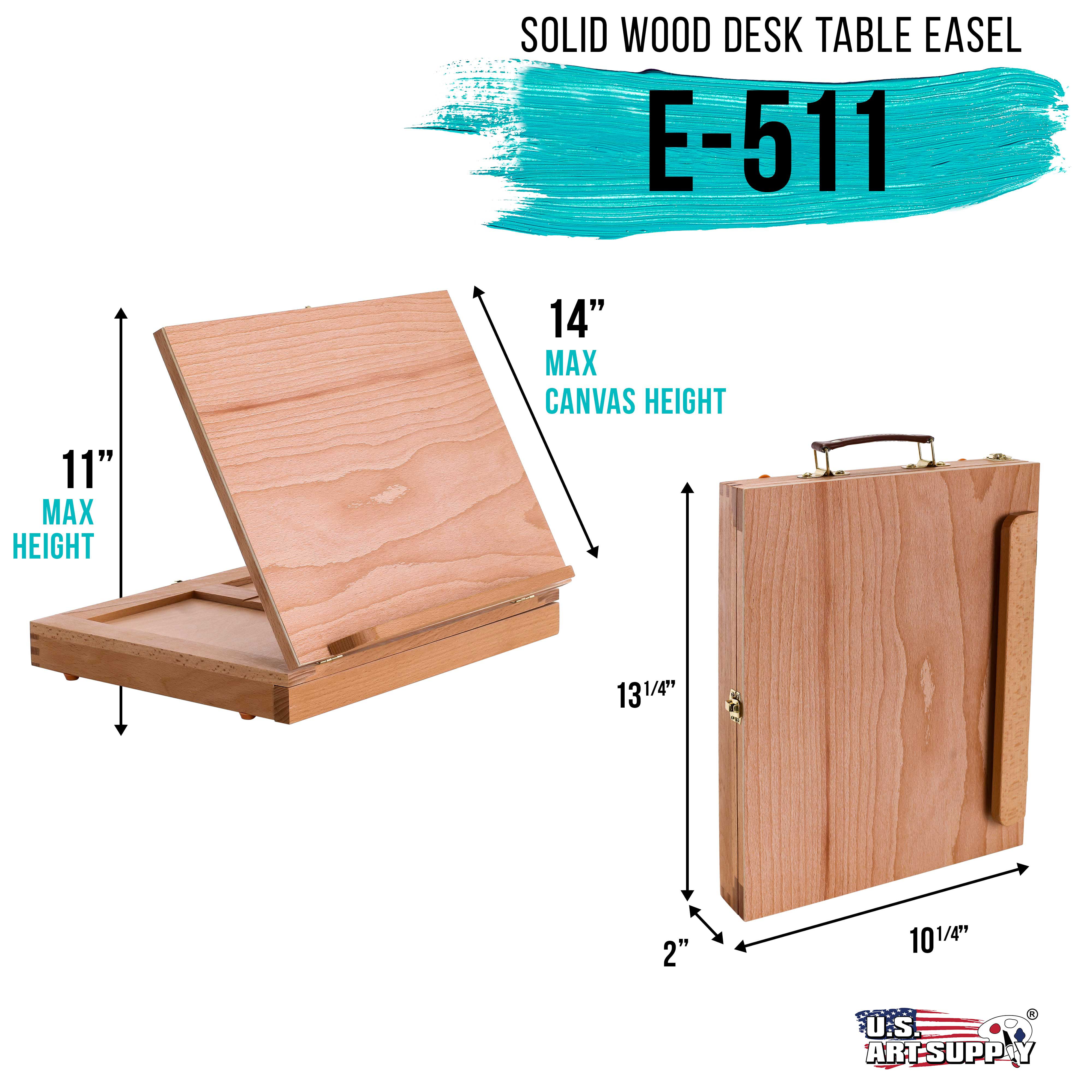Cancun Solid Wooden Adjustable Tabletop Artist Studio Easel - Sturdy  Beechwood Drawing Table, Easel - Kroger