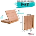 thumbnail image 2 of U.S. Art Supply Solid Solana Adjustable Wood Desk Table Easel with Storage Drawer, Paint Palette, Premium Beechwood - Portable Solid Wooden Artist Easel Top Board - Canvas Painting, Book Stand, 2 of 5
