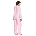thumbnail image 3 of Casual Nights Women's Long Sleeve Rayon Button Down Pajama Set, 3 of 5