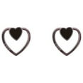 thumbnail image 3 of SUSHANG Love Earrings Black Heart Shaped Earrings for Women Stylish and Versatile Cold Hearted Fashion Earrings, 3 of 9