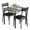 Cement ash, variant on Rugerasy 3-Piece Indoor Modern Rectangular Table Kitchen,Dining Table Set for 2 with Space-Saving Design,MDF and Stainless Steel Dinning Room Table Furniture Set for Kitchen,Apartment,Retro color