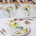 thumbnail image 3 of Yellow Daisy Cloth Napkins, Farmhouse Country Flower Leaf Plant Wood Grain Washable and Reusable Dinner Napkins Set of 8, Table Napkin for Kitchen Party Birthday Wedding Hotel Housewarming 20"x20", 3 of 9