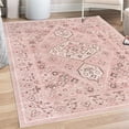 thumbnail image 1 of Vintage Decorative Rug, Nostalgic Oriental Look Floral Baroque Details and Ornaments Bohemian, Quality Carpet for Bedroom Dorm and Living Room, 6 Sizes, Rose and Dark Brown, by Ambesonne, 1 of 4