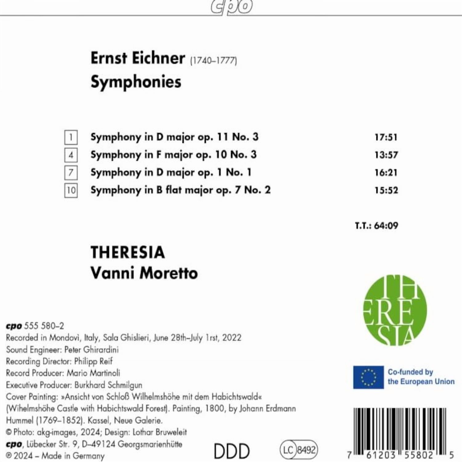Theresia Orchestra - Eichner: Symphonies - Music & Performance - CD