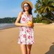 thumbnail image 3 of Balery Rose Flowers Vestidos de verano para mujer con estampado: vestido holgado sin mangas, vestido playero informal y cómodo para días calurosos., 3 of 7