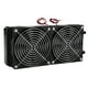 thumbnail image 4 of Radiador de fila de calor del enfriador de refrigeración por agua de la CPU del ordenador de 240MM con ventilador Dual de 18 tubos, 4 of 5