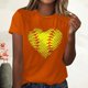 thumbnail image 2 of Blusa informal de manga corta con cuello redondo y estampado suelto de verano para mujer con estilo OAVQHLG3B Store  lin121212, 2 of 4