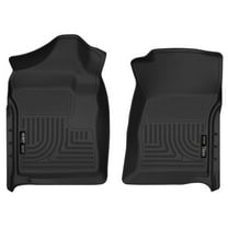 Husky Liners 18221 Weatherbeater Floor Mats Fit 2007-2014 Silverado/Sierra 1500/2500/3500 Regular Cab Front Row Liners 2pc Black