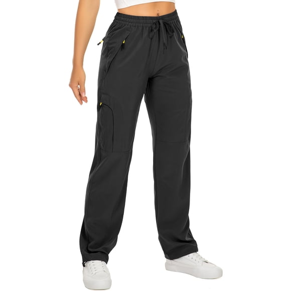 Pantalones de senderismo Toomett 6608 para mujer, secado rápido, UPF 50+, color negro 2XL