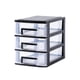 thumbnail image 4 of Cajones de almacenamiento de oficina, cajón de almacenamiento de escritorio, organizador de escritorio que ahorra espacio con cajones para armario de 3 capas, 4 of 9