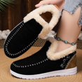 thumbnail image 5 of SACFOF Womens Winter Flat Fluffy Snow Boots,Warm Faux Fur Lining Anti-Slip Slip on Loafer Casual Outdoor Plush Short Booties, 5 of 6