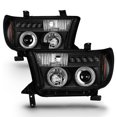 thumbnail image 2 of AKKON - For Toyota Tundra Black Dual Ring Projector LED Replacement Headlights+Black LED Tail Lamp, 2 of 6