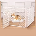 thumbnail image 2 of Pet Cage Pet Crate Pet Cage Multipurpose Portable  Sturdy Washable Dog Crate For Small Medium Dogs Pure White Small Complete Set Approx. 90x90x60cm / 35.4x35.4x23.6in, 2 of 5