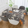 thumbnail image 2 of Yayeee Tablecloths 54" x 72" Rectangle Wrinkle Resistant Party Table Cover, Gray Halloween Skeleton, 2 of 8