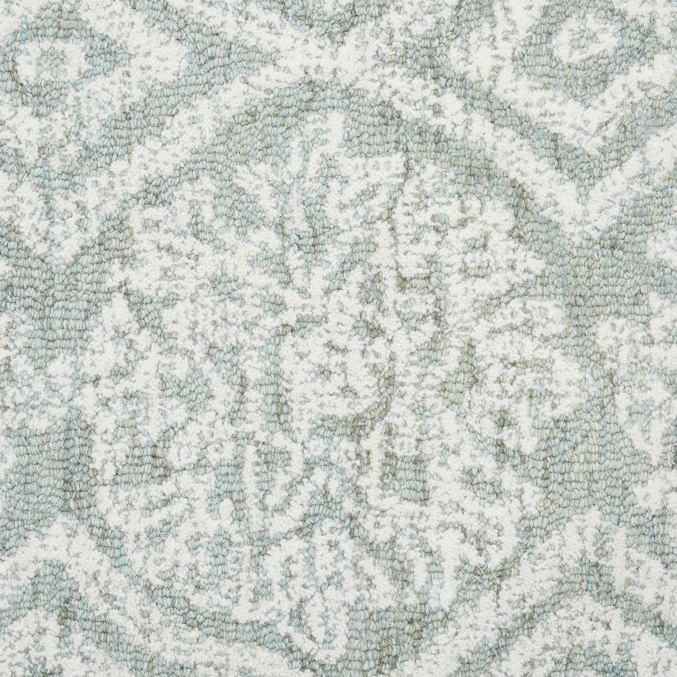 Better Homes & Gardens Suzani Muted Green Medallion Wool Indoor Area Rug, 8' x 10'