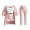 Pink, variant on Women's Fuzzy 3 Piece Lounge Sets, Cozy 4-Piece Fleece Warm Set Cardigan Crop Top Shorts Pajamas Loungewear Outfits