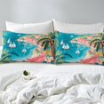 thumbnail image 3 of Erosebridal Ocean Coastal Duvet Cover,Palm Trees Bedding Sets,Sea Sailboat Comforter Cover,Ultra Soft Botanical Room Decoration,Reversible,2pcs(No Comforter), 3 of 7