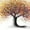 Rainbow Soul Tree, variant on Elephant Stock Tree Of Optimism Wall Art - Horizontal Multi Panel Canvas - Living Room Wall Decor - Floral And Botanical Multi Panel - Gray And Gold Decor By Ashvin Harrison - 23" x 14"