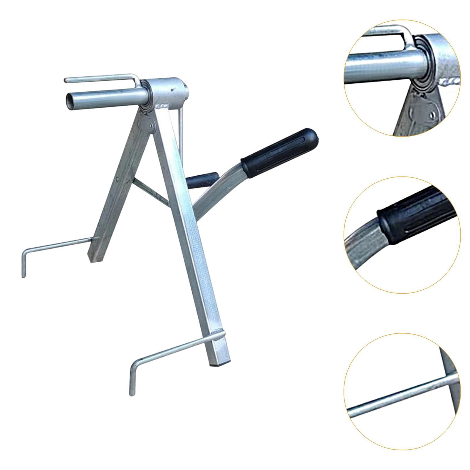 simhoa Water Hose Reel Storage Rack Compact Hand Crank Convenient Foldable Hose Holder Organizer for Car Washing Household