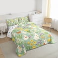 thumbnail image 3 of Castle Fairy Female Men Women Kawaii White Rabbits Full Size Comforter Sets 3-Piece,Spring Garden Flowers Bedding Comforter Set,Floral Butterflies Lightweight Bedding Sets,Microfiber Bedroom Decor, 3 of 8