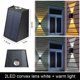 thumbnail image 5 of Ounissouiy Luz de pared con energía solar negra Instalación fácil Inalámbrico Encendido automático Luces solares Luz de pared para exteriores Iluminación y accesorios Luz blanca+cálida, 5 of 6