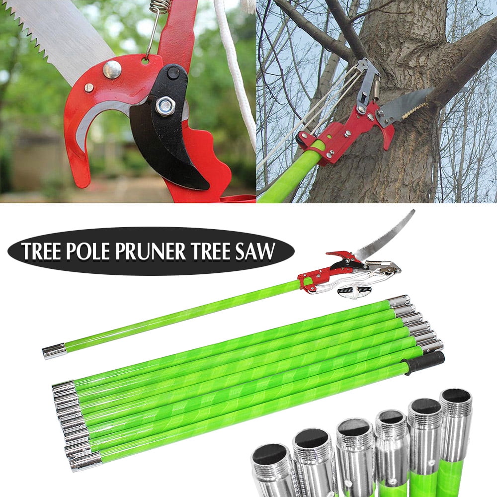 ZXMT 26ft Pole Saw Adjustable Length Pruning Saw for Triming Tree