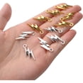thumbnail image 7 of 60pcs Flash Shape Charms Lightning Bolt Pendants Alloy Flash Lightning Charm Celestial Charms for Earrings Necklace DIY Jewelry Making Accessory, 7 of 7